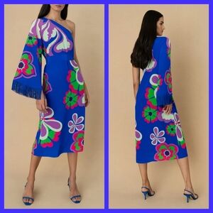 BORGO DE NOR Aubrey Crepe Dress Seventies